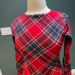 Talbots. XS. Red Plaid Tee